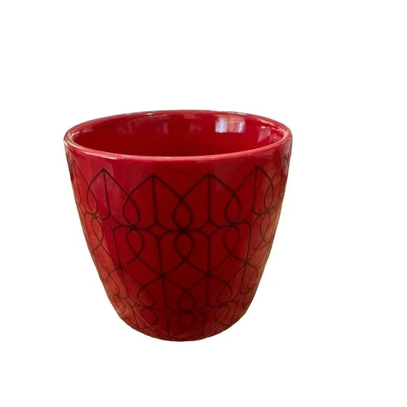 Starbucks Mug Red Heart Pattern‎ Coffee Tea Mug Coffee Tea Cocoa Love 14 Oz - Picture 1 of 5